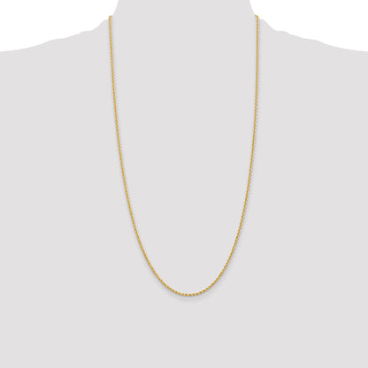 10K Yellow Gold 2mm Regular Rope Chain