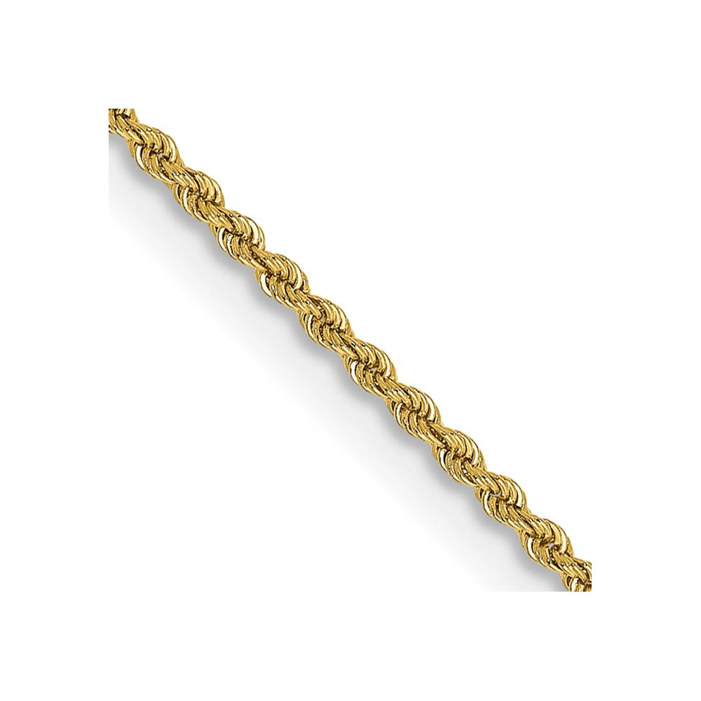 10k Yellow Gold 2.0mm Solid Rope Chain Necklace