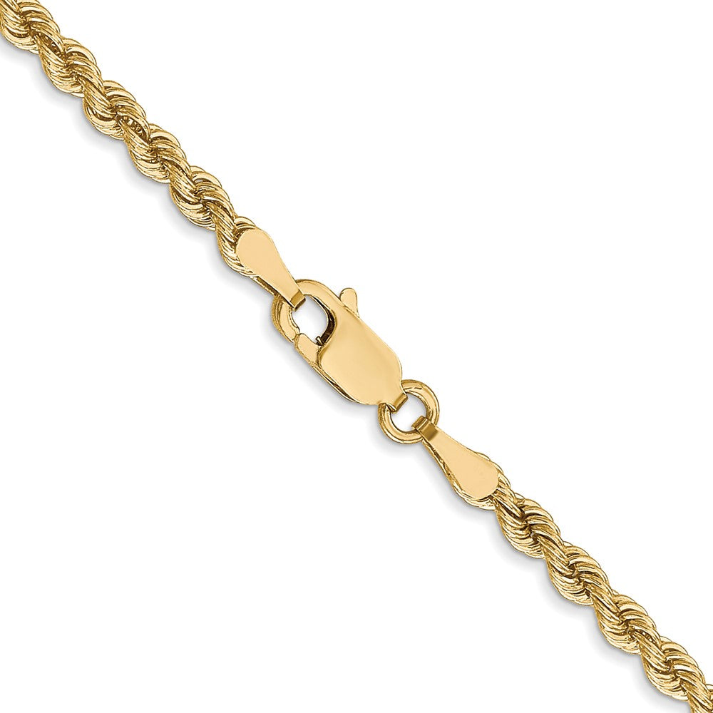10k Yellow Gold 2.75mm Solid Rope Chain Necklace