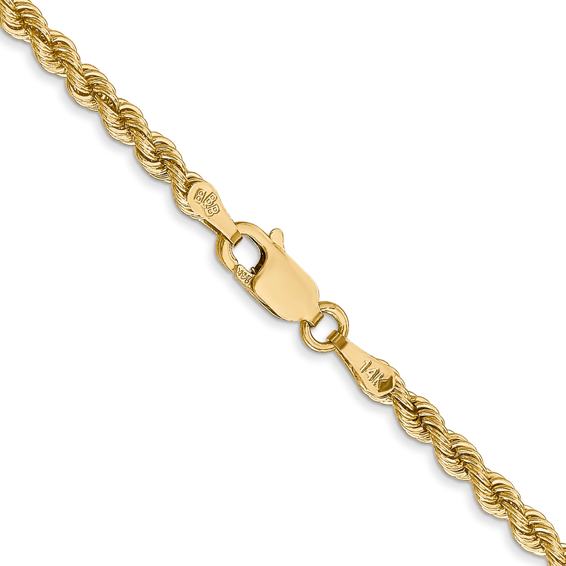 10K Yellow Gold 2.75mm Regular Rope Chain