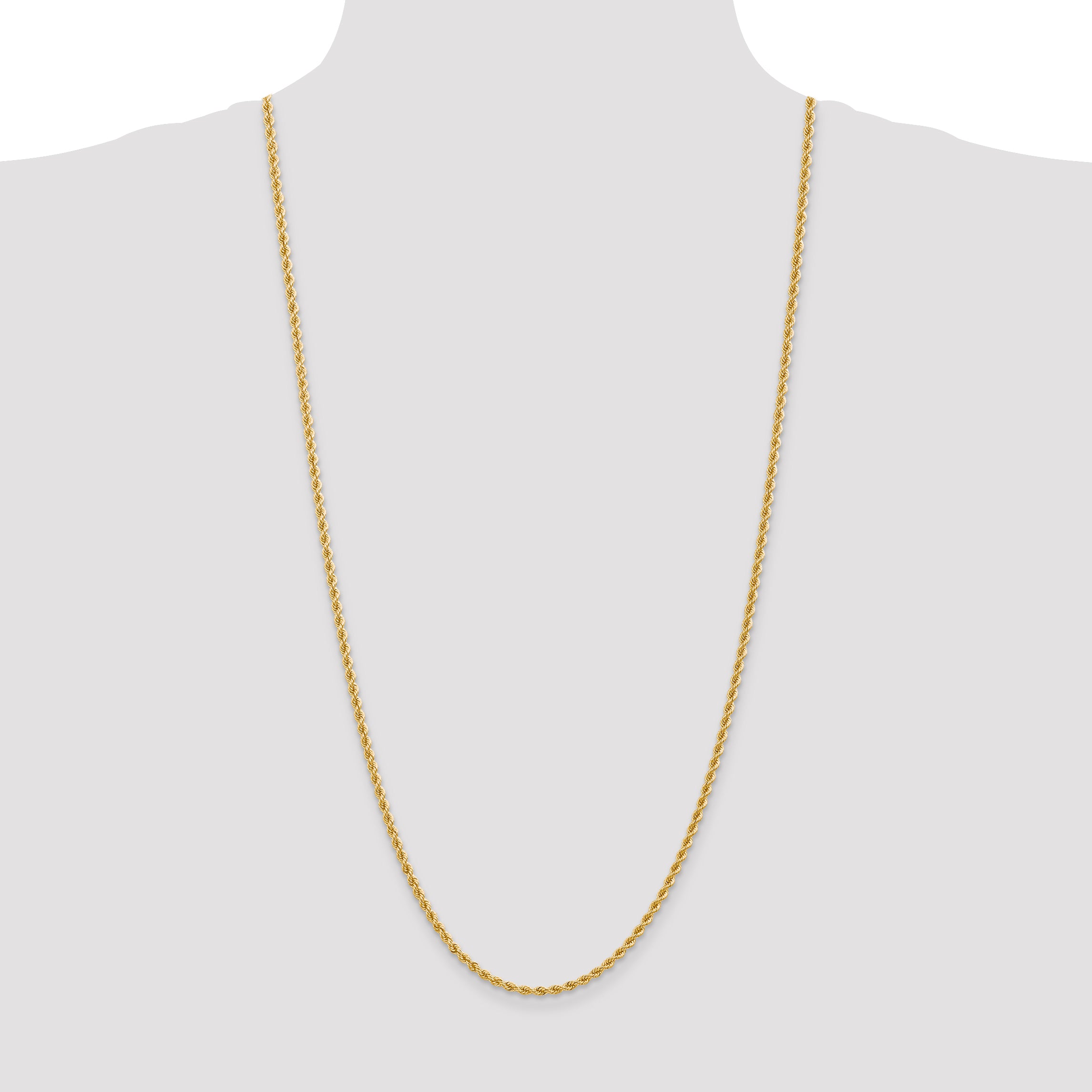 10K Yellow Gold 2.75mm Regular Rope Chain