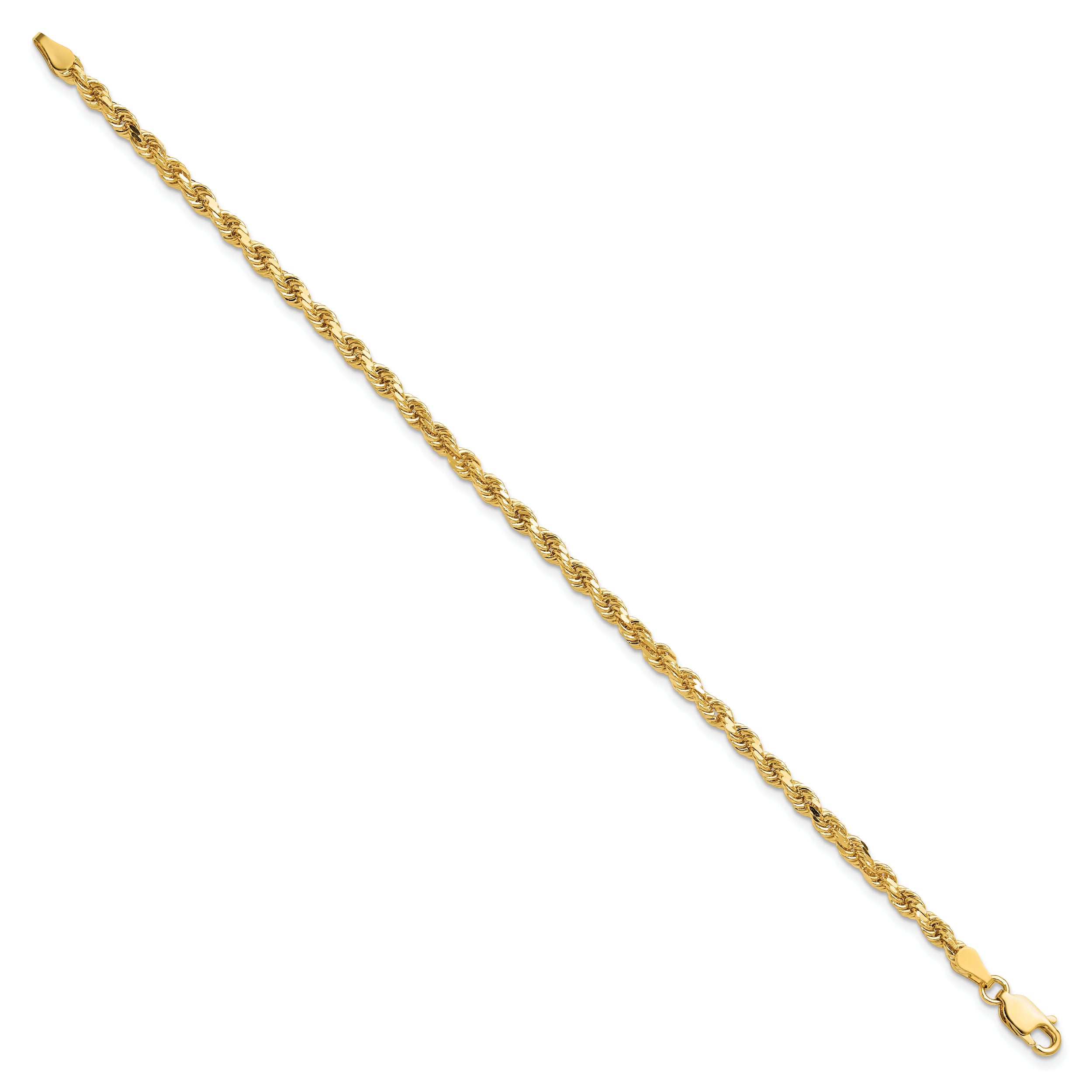 10K Yellow Gold 3.25mm Diamond-Cut Rope Chain