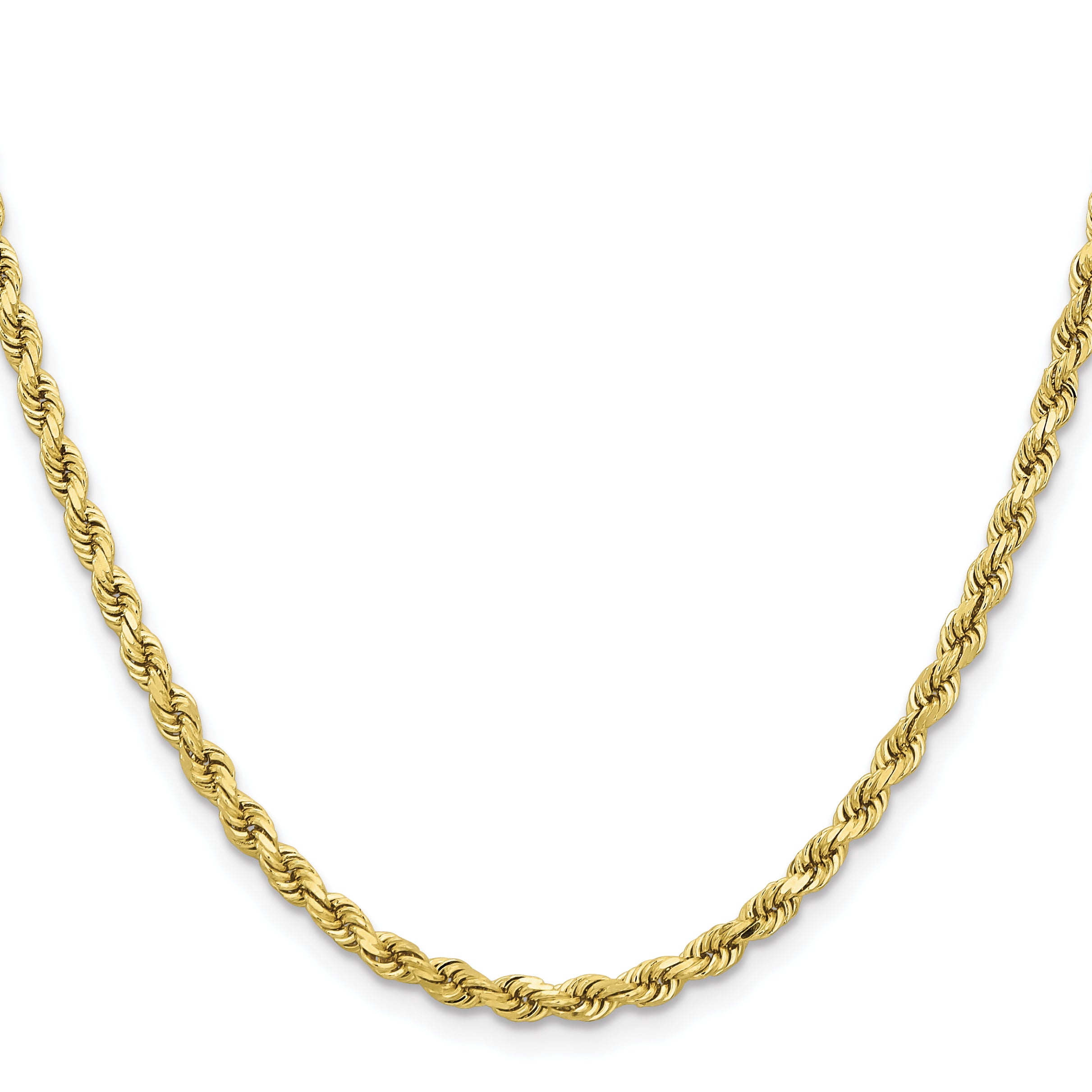 10K Yellow Gold 3.75mm Diamond-Cut Rope Chain