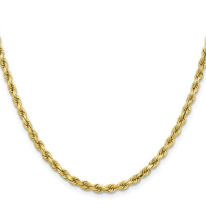 10K Yellow Gold 3.75mm Diamond-Cut Rope Chain
