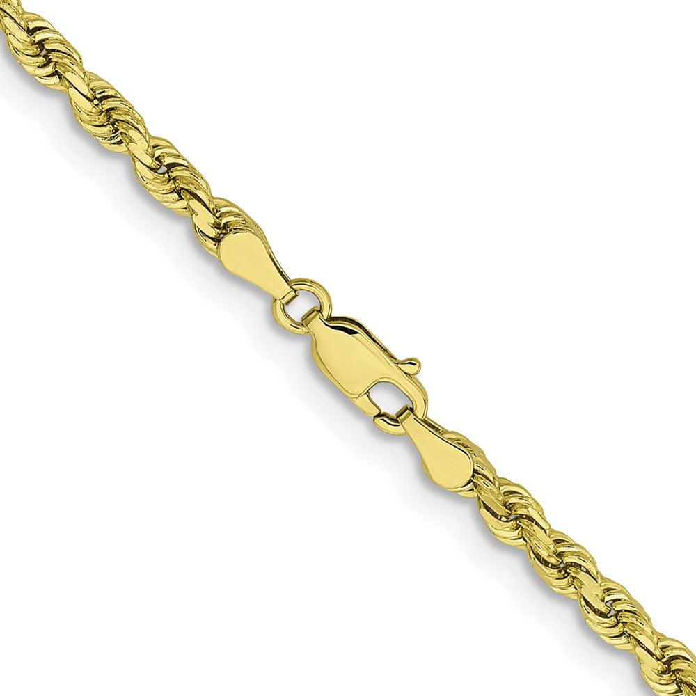 26 Inch 10K Yellow Gold 3.75mm Diamond-Cut Rope Chain Necklace