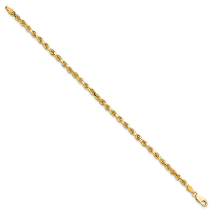 10K Yellow Gold 3.75mm Diamond-Cut Rope Chain Anklet
