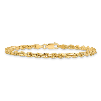 10K Yellow Gold 3.75mm Diamond-Cut Rope Chain Anklet