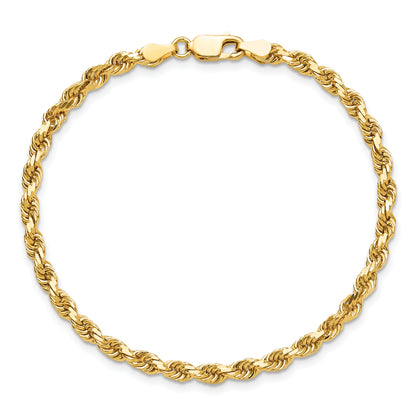 10K Yellow Gold 3.75mm Diamond-Cut Rope Chain