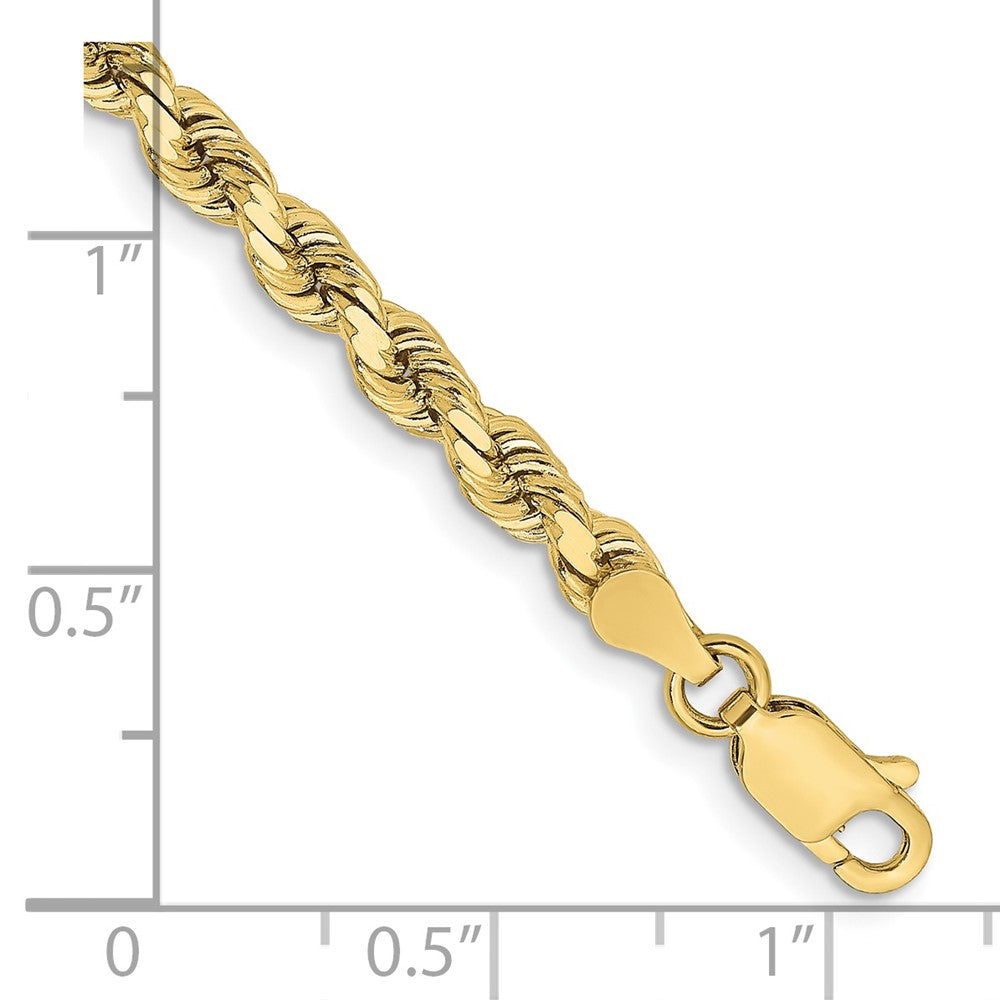 10K Yellow Gold 3.75mm Diamond-Cut Rope Chain Anklet