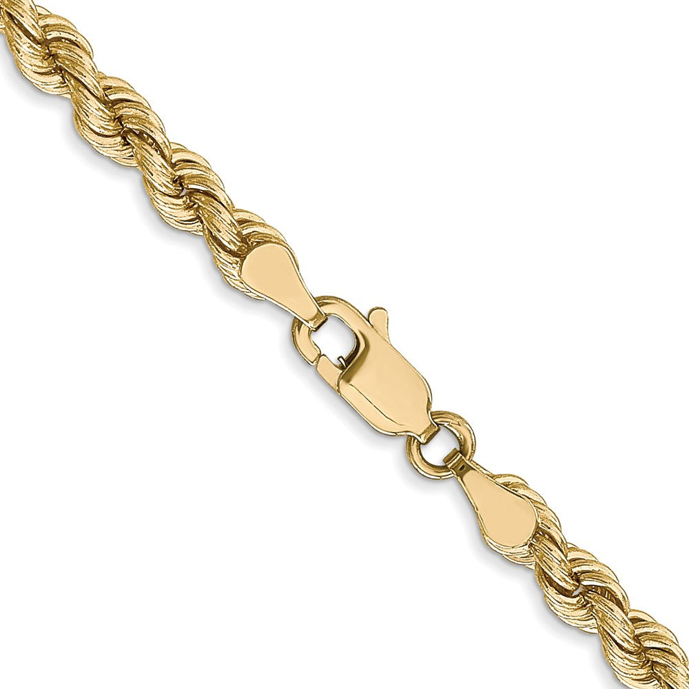 10k Yellow Gold 4.0mm Solid Rope Chain Necklace