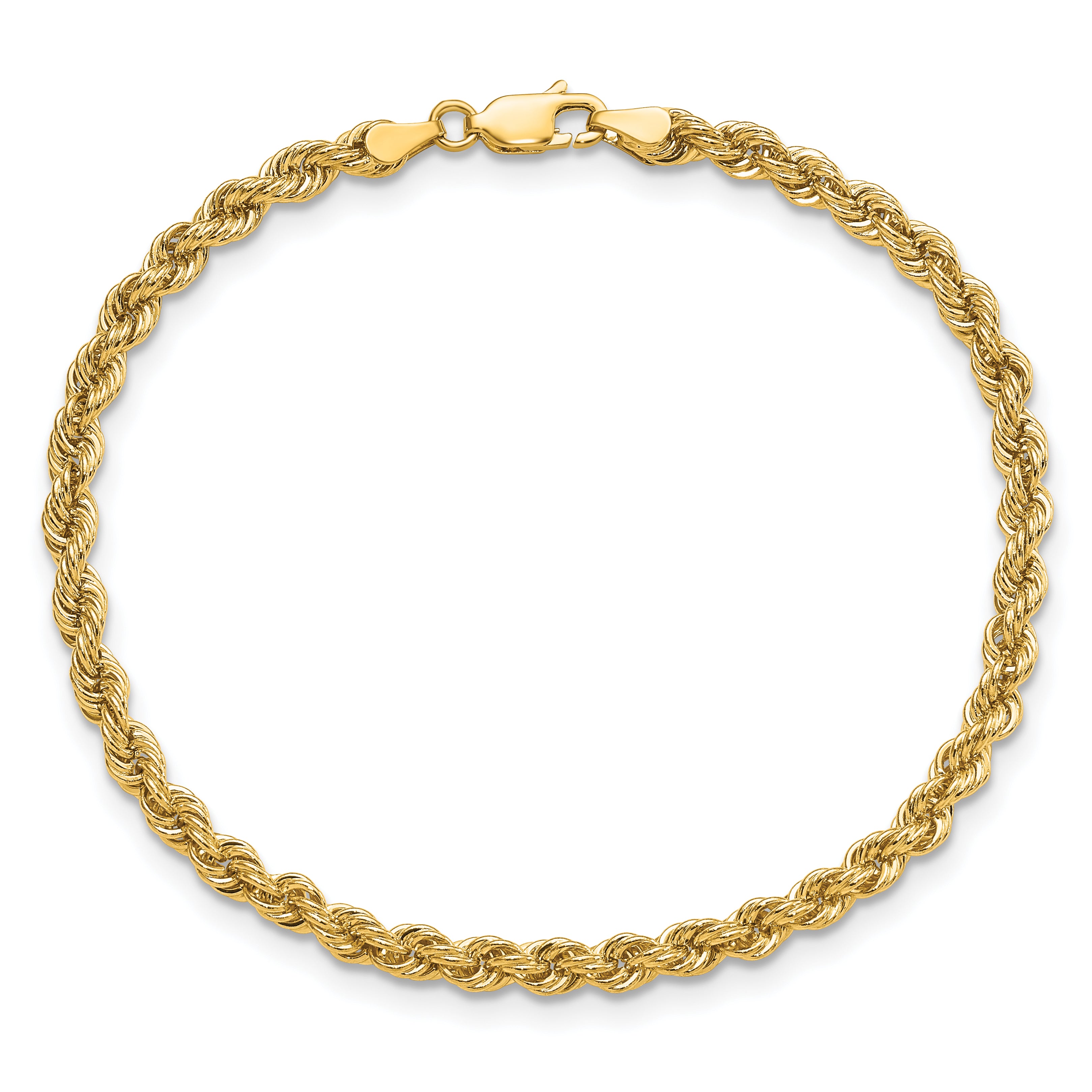 10K Yellow Gold 4mm Regular Rope Chain