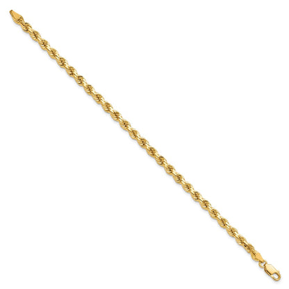 10K Yellow Gold 4.25mm Diamond-Cut Rope Chain Anklet