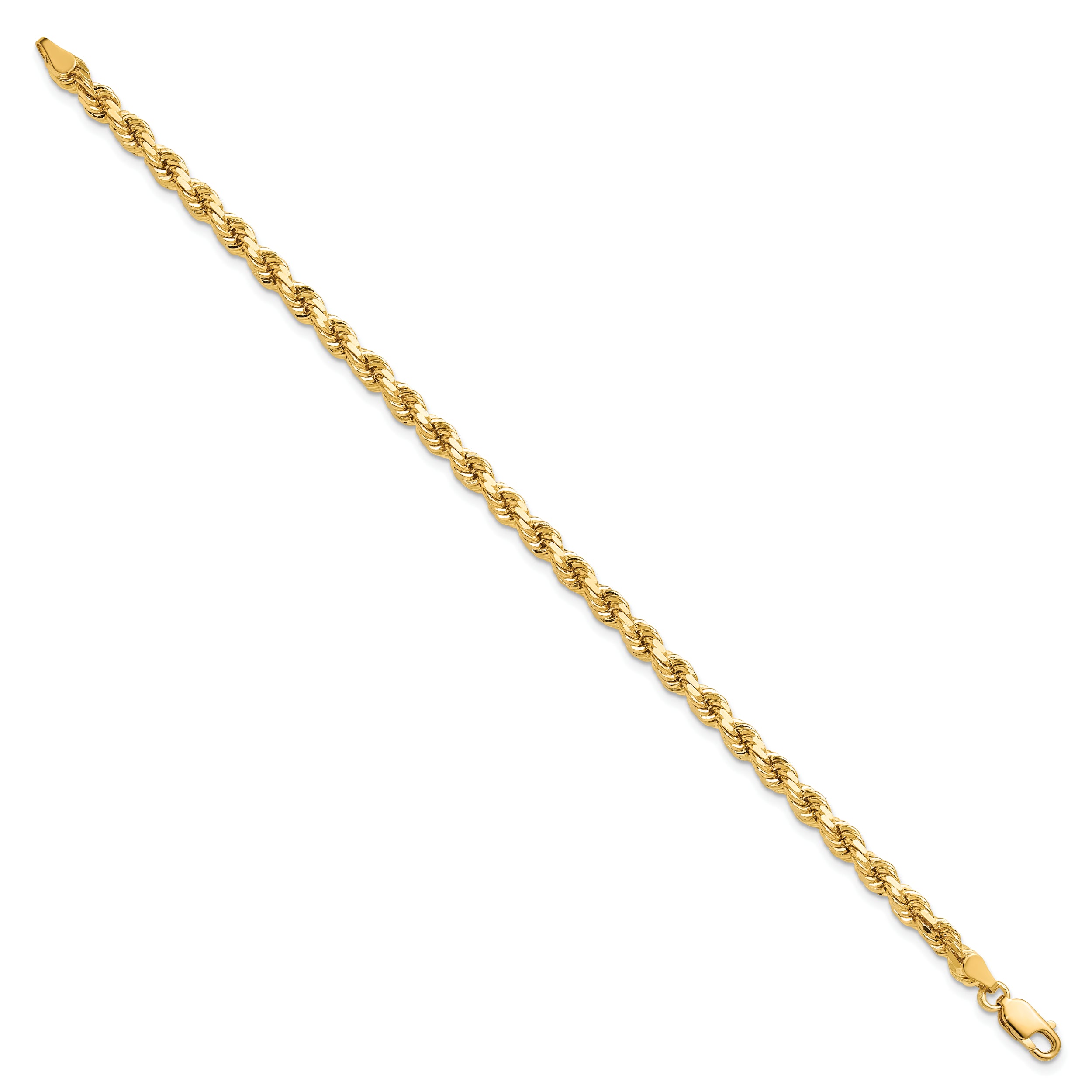 10K Yellow Gold 4.25mm Diamond-Cut Rope Chain