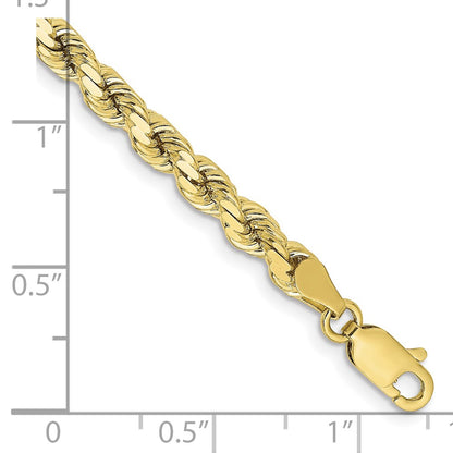 10K Yellow Gold 4.25mm Diamond-Cut Rope Chain Anklet