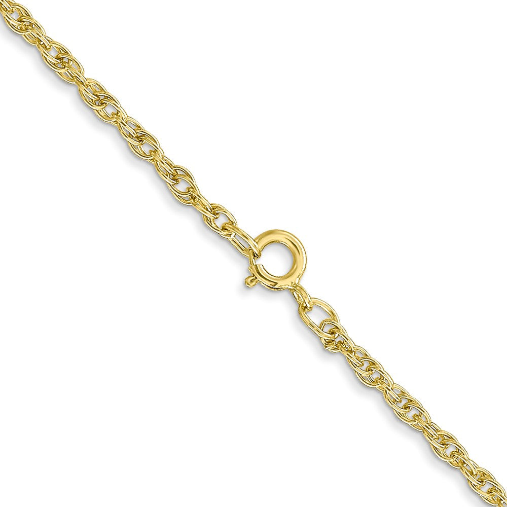 16 Inch 10K Yellow Gold 1.55mm Carded Cable Rope Chain Necklace