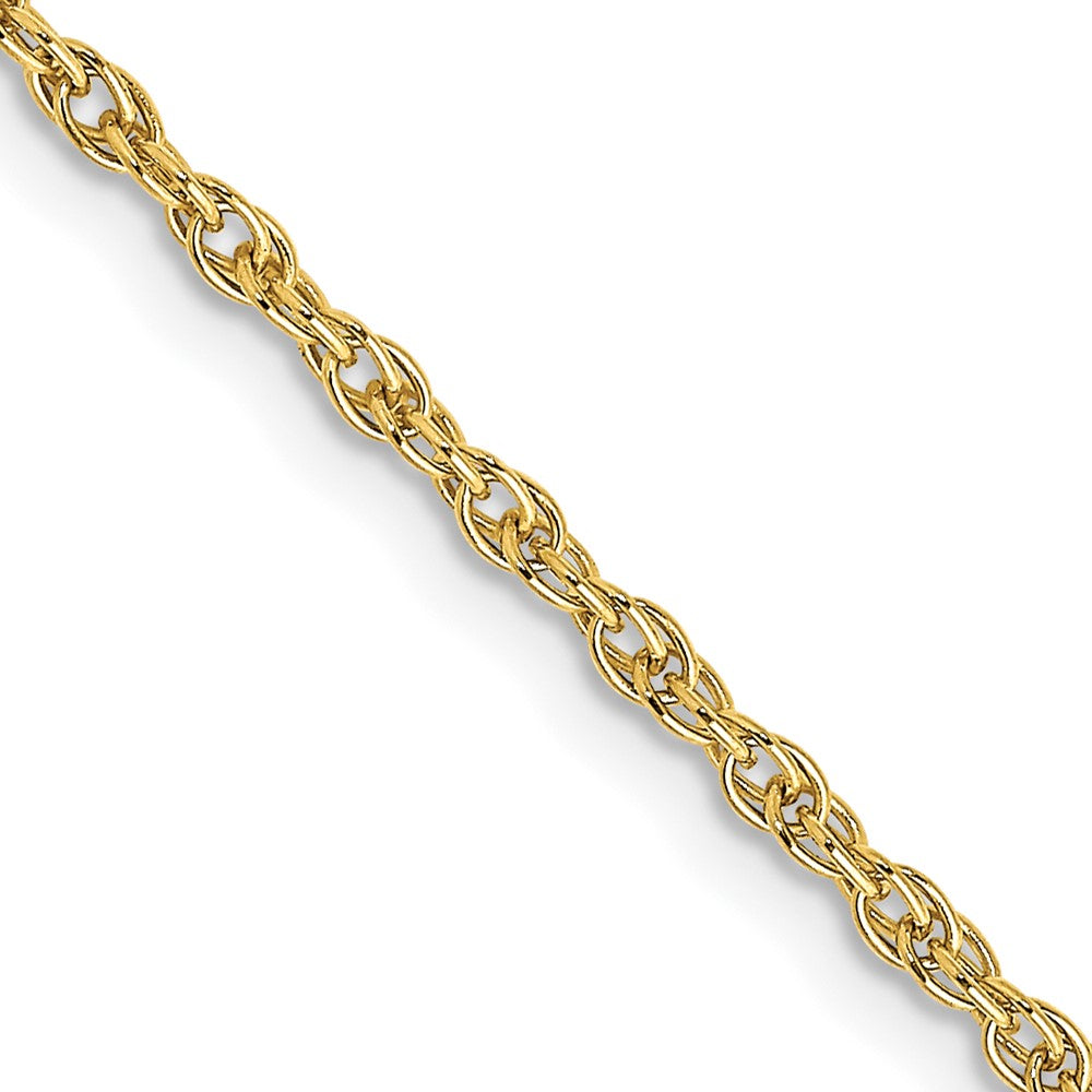 18 Inch 10K Yellow Gold 1.55mm Carded Cable Rope Chain Necklace