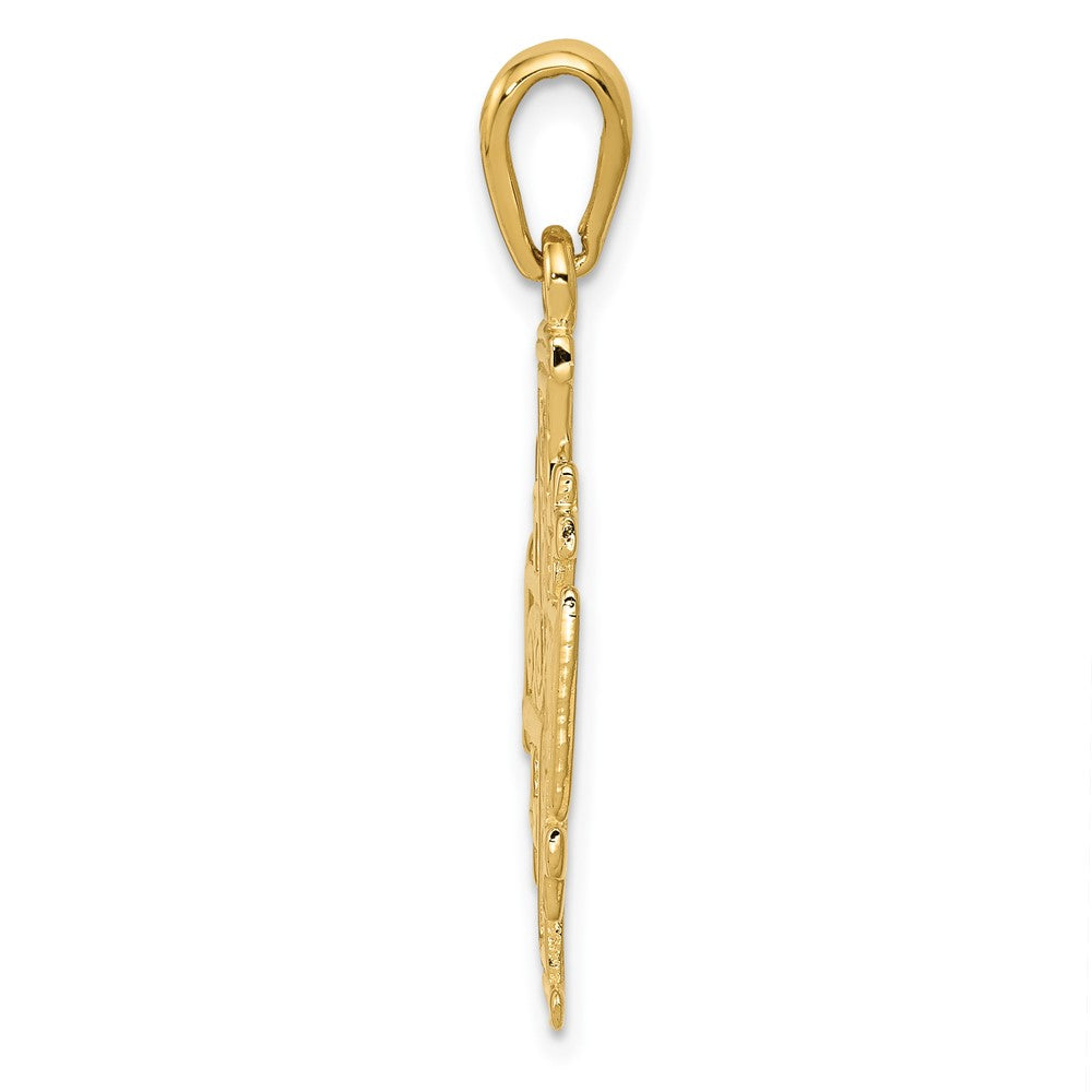10K Yellow Gold Jerusalem Cross Pendant