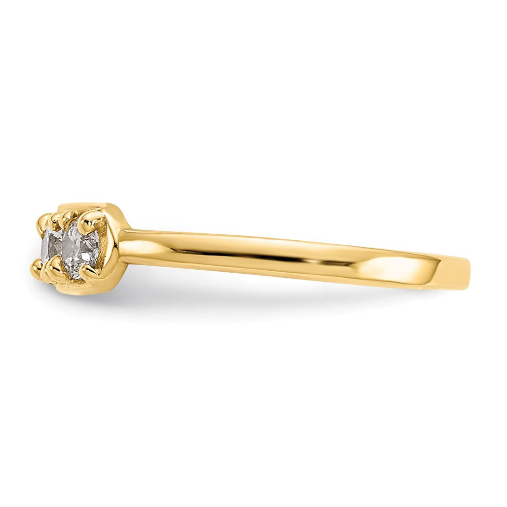 10K Yellow Gold 10K Cz Toe Ring