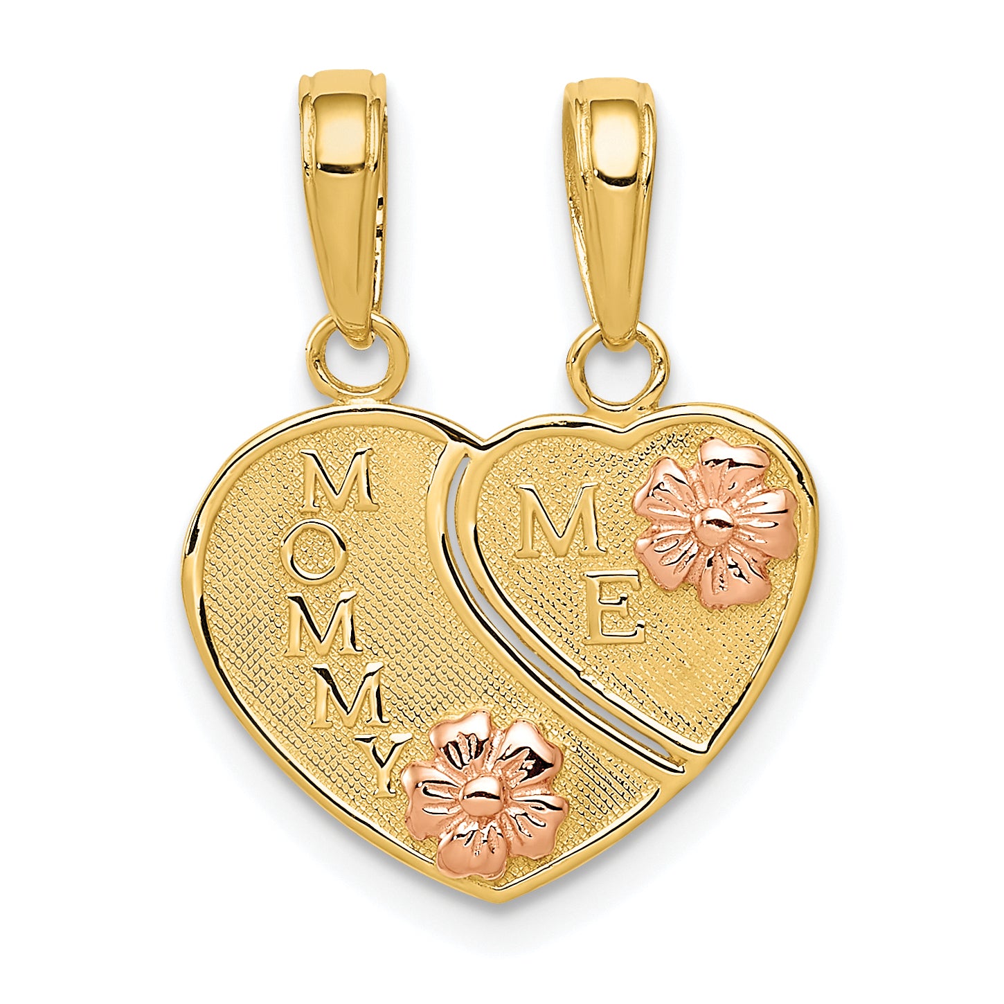 10K Two-Tone 10K Mommy And Me Break-A-Part Charm