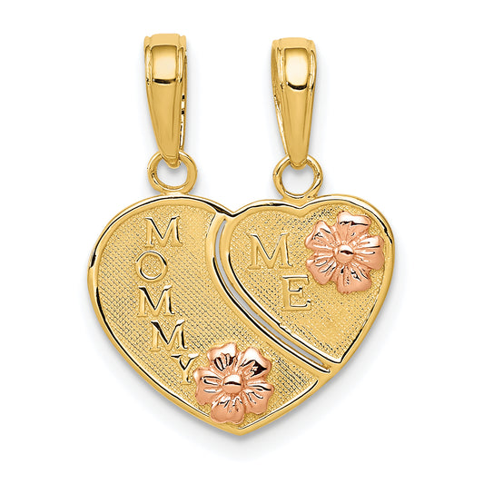 10K Two-Tone 10K Mommy And Me Break-A-Part Charm