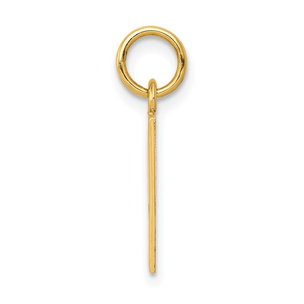 10K Yellow Gold Enameled Ace Of Spades Card Charm
