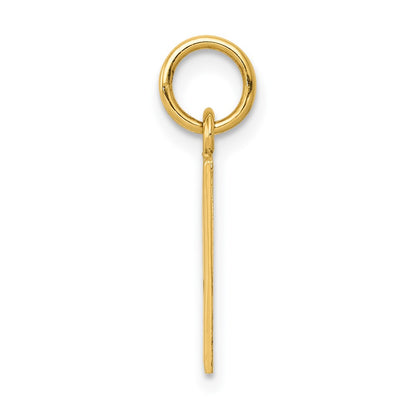 10K Yellow Gold Enameled Ace Of Spades Card Charm