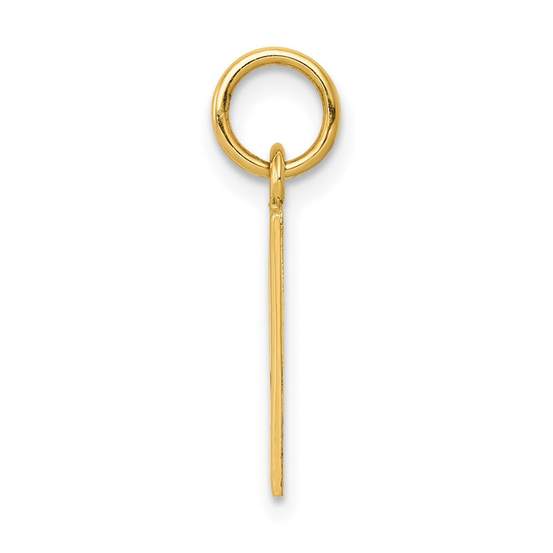 10K Yellow Gold Enameled Ace Of Spades Card Charm