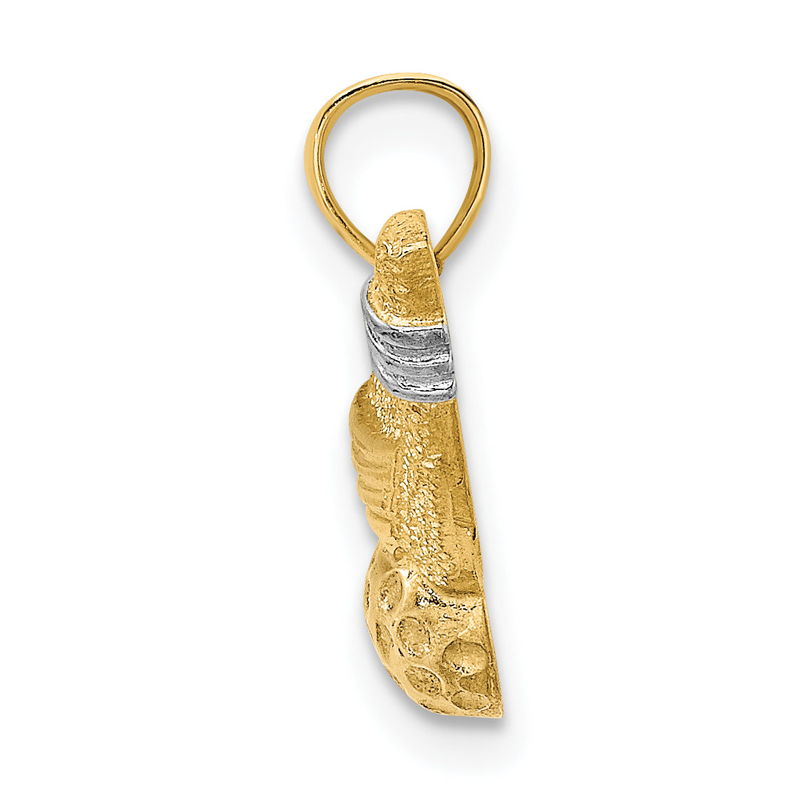 10K Yellow W/Rhodium Rhodium Golf Club And Ball Charm
