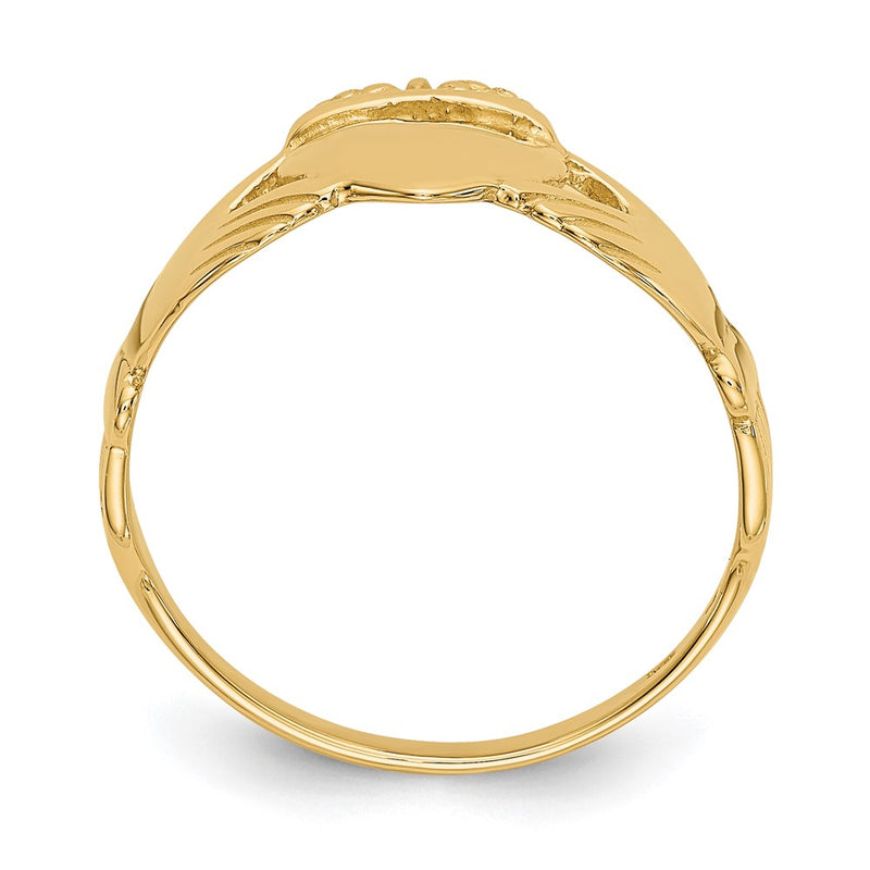 10K Yellow Gold Ladies Claddagh Ring