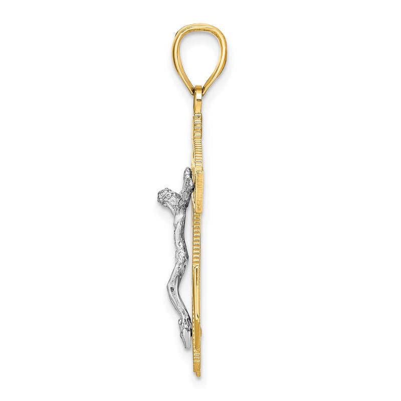 10K Two-Tone Mariner'S Crucifix Pendant