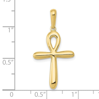10K Yellow Gold Ankh Cross Pendant