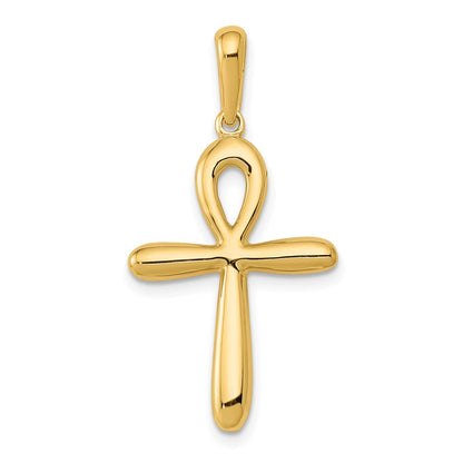 10K Yellow Gold Ankh Cross Pendant