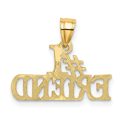 10K Yellow Gold 10K #1 Friend Pendant