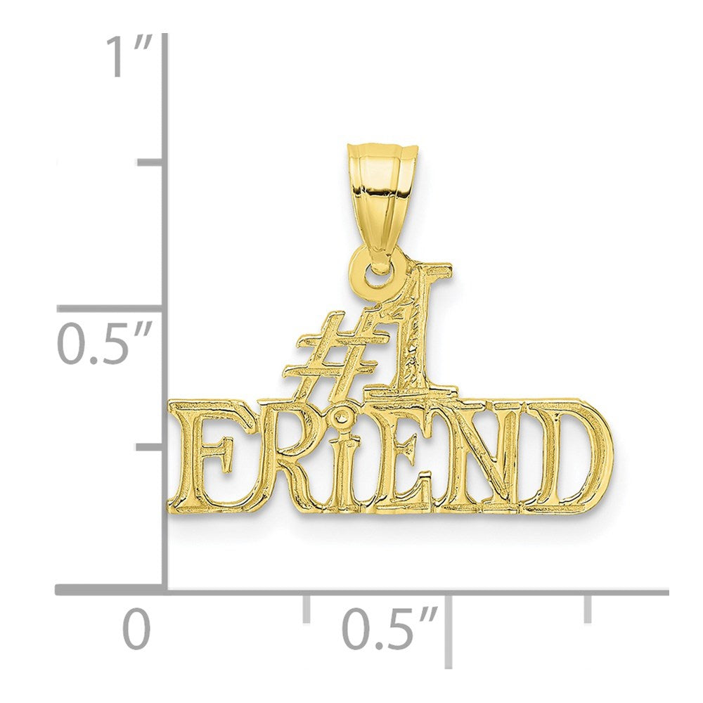 10K Yellow Gold 10K #1 Friend Pendant