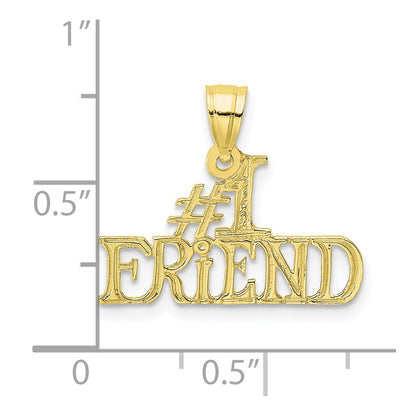 10K Yellow Gold 10K #1 Friend Pendant