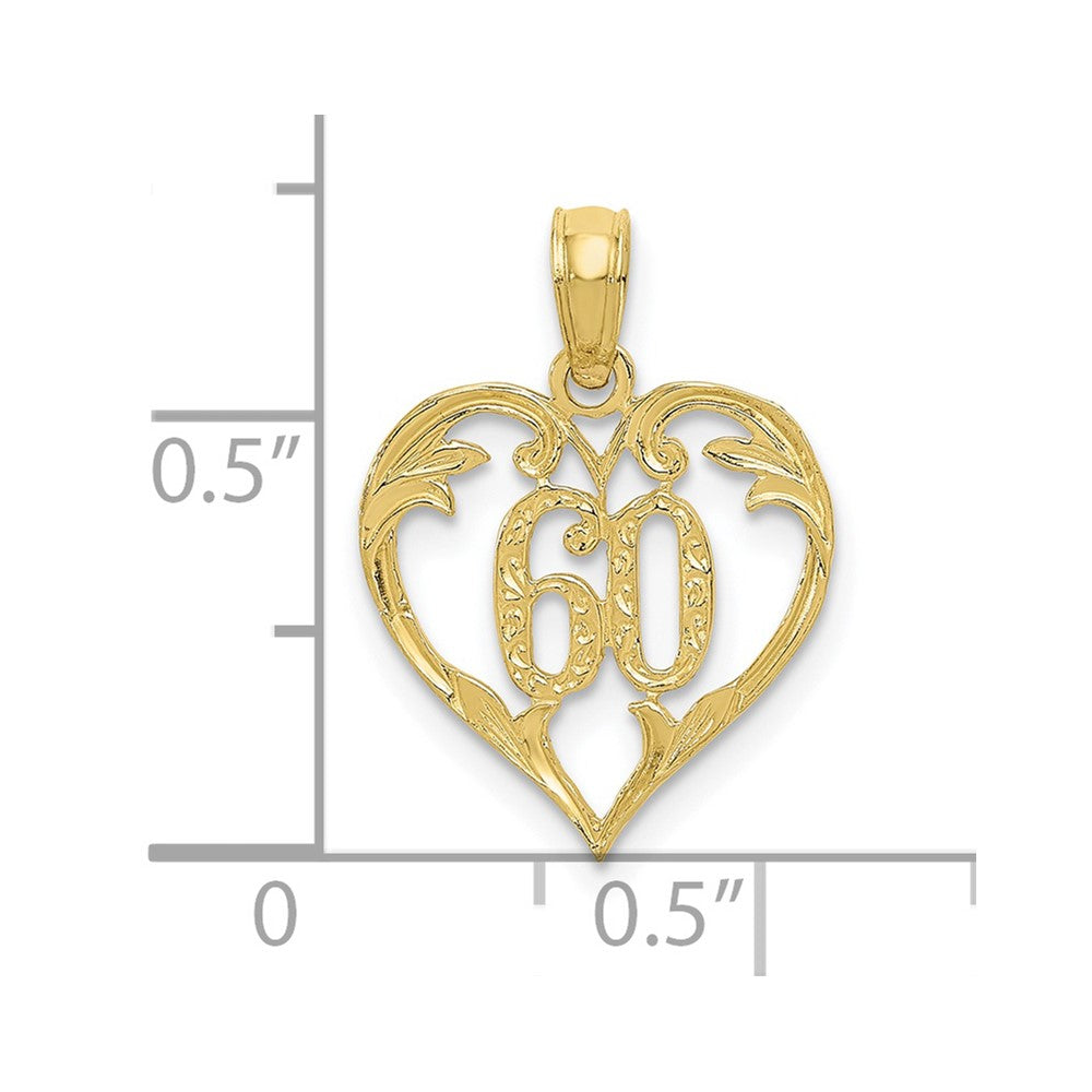 10K Yellow Gold 60 Heart Pendant