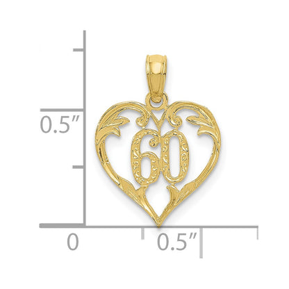 10K Yellow Gold 60 Heart Pendant