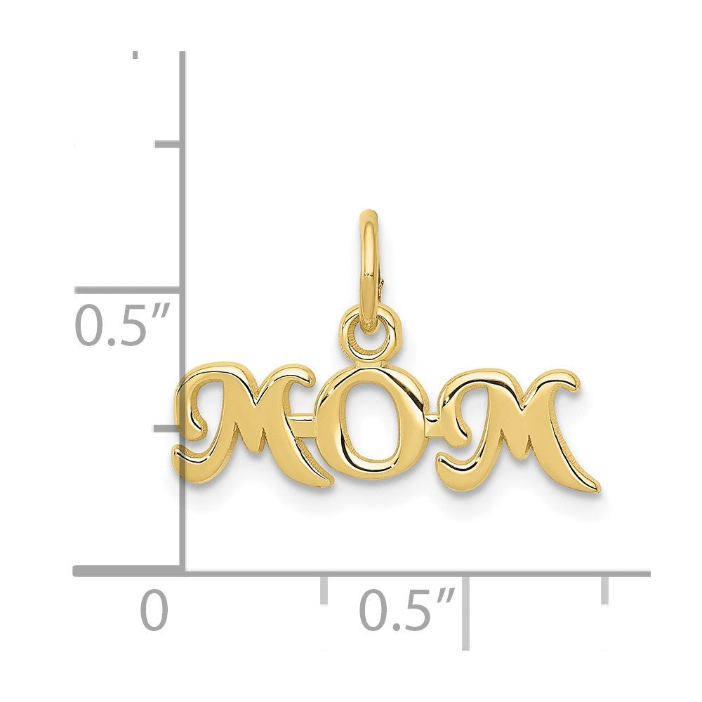 10K Yellow Gold Mom Charm