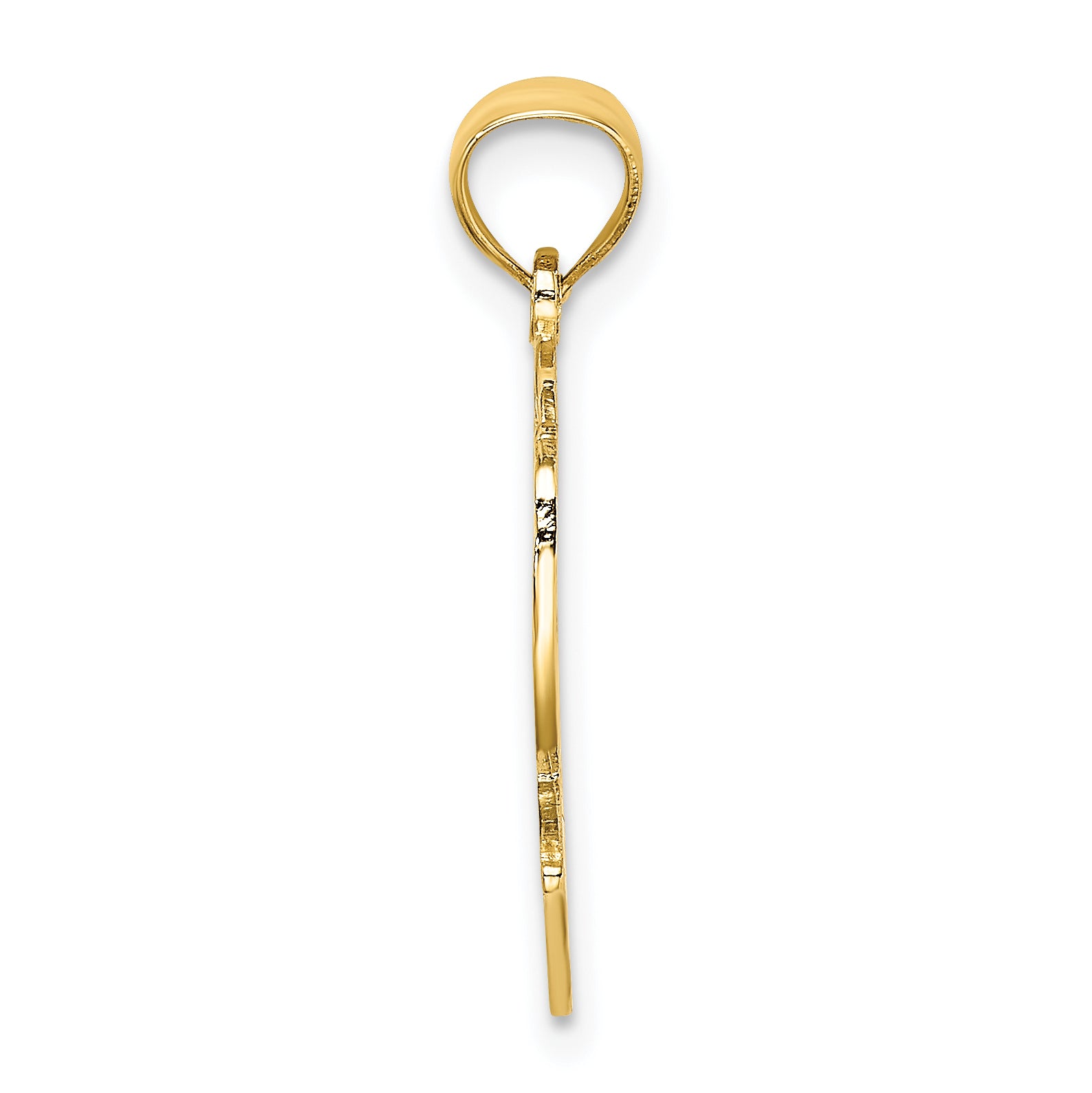 10K Yellow Gold Best Mom Heart Charm