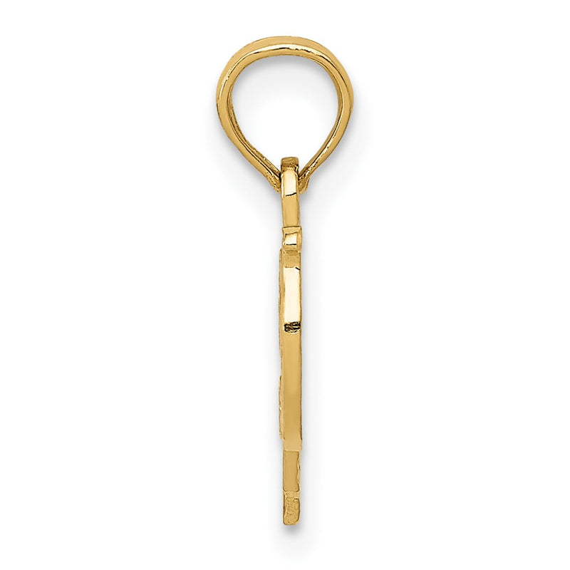 10K Yellow Gold I Heart Papa Charm