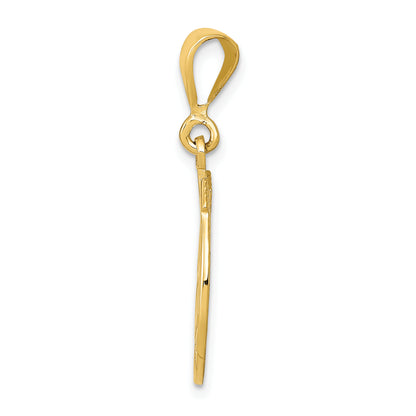 10K Yellow Gold Good Luck Clover Pendant