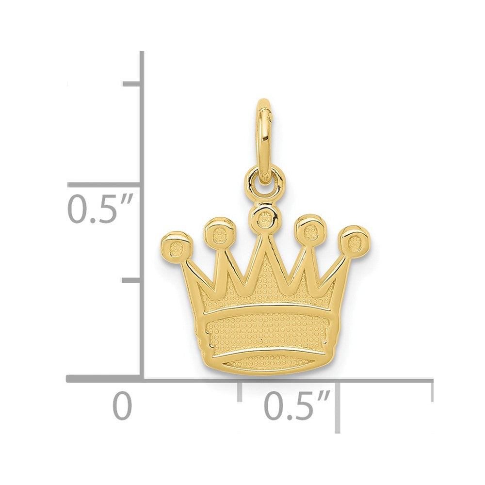 10K Yellow Gold Kings Crown Charm