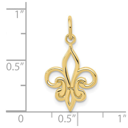 10K Yellow Gold Fleur De Lis Charm