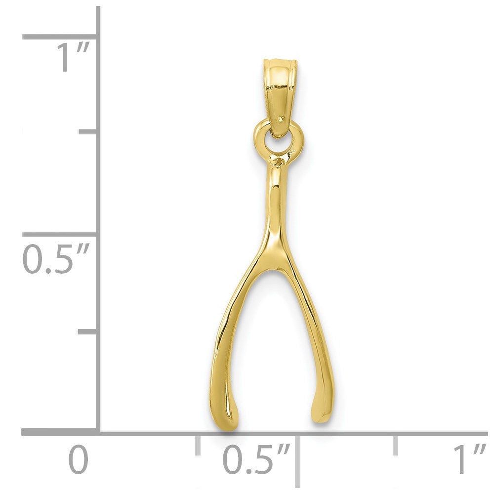 10K Yellow Gold 10K Wishbone Charm