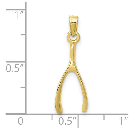 10K Yellow Gold 10K Wishbone Charm