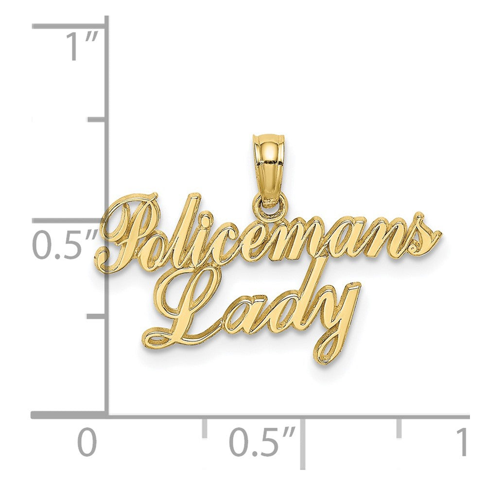 10K Yellow Gold Policeman'S Lady Charm
