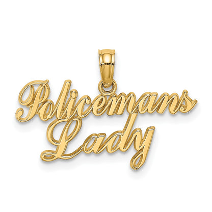 10K Yellow Gold Policeman'S Lady Charm