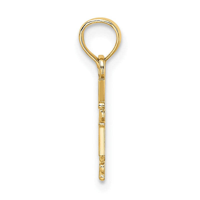10K Yellow Gold 10K Rn Caduceus Pendant
