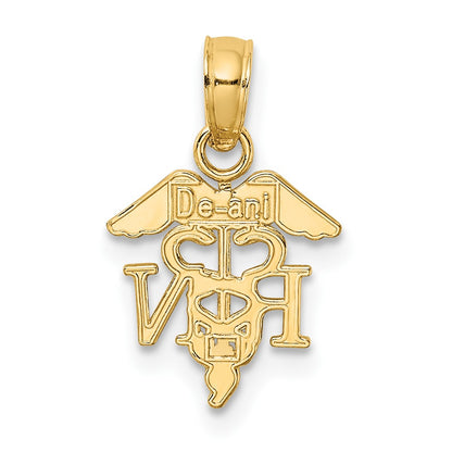10K Yellow Gold 10K Rn Caduceus Pendant