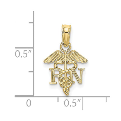 10K Yellow Gold 10K Rn Caduceus Pendant